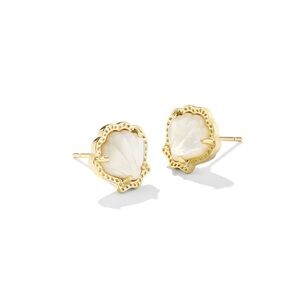 Kendra Scott Brynne Shell Gold Stud Earrings